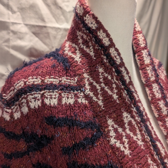 Anthropologie Moth Veras Cardigan Small Wine Red And Midnight Blue - Picture 13 of 15